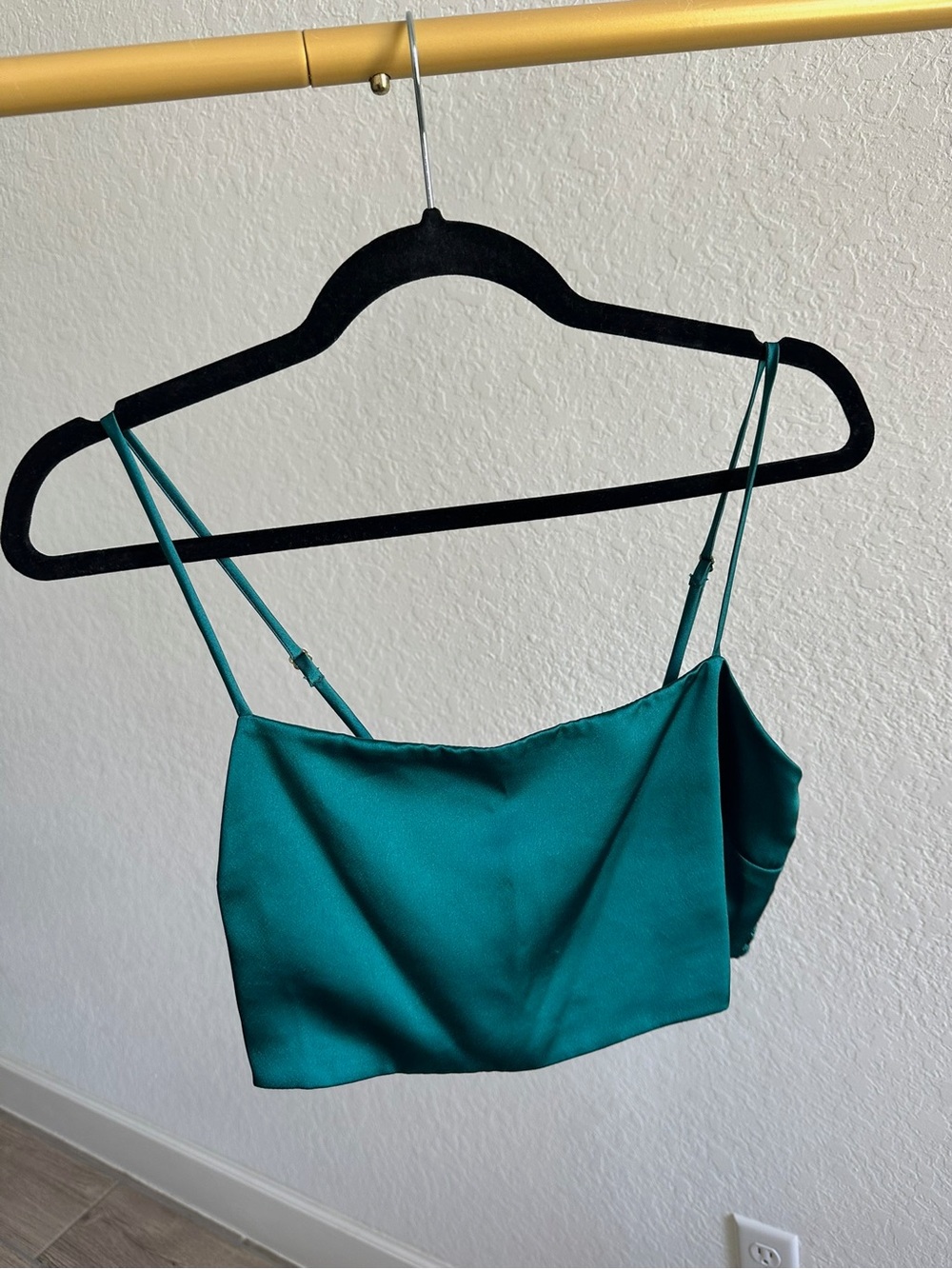 Show Me Your Mumu Clurb Crop Top in Emerald Beading